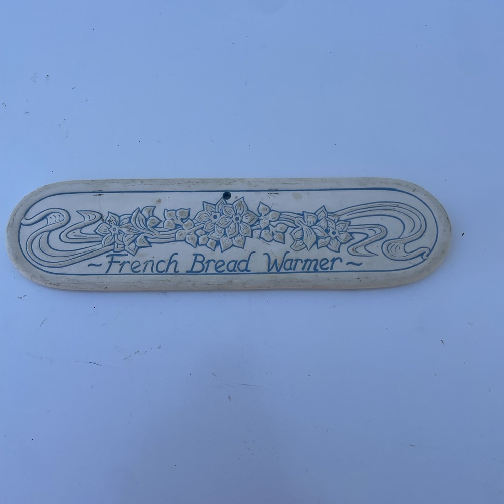 French Bread Warmer Ceramic Wall Plaque 2.75x11" Signed Lyn Ulick Handcrafted